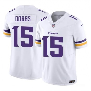 Men's Minnesota Vikings #15 Josh Dobbs White 2023 F.U.S.E. Vapor Untouchable Limited Stitched Jersey Men's Minnesota Vikings #15 Josh Dobbs White 2023 F.U.S.E. Vapor Untouchable Limited Stitched Jersey