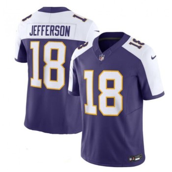 Men's Minnesota Vikings #18 Justin Jefferson Purple 2023 F.U.S.E. Vapor Limited Stitched Jersey Men's Minnesota Vikings #18 Justin Jefferson Purple 2023 F.U.S.E. Vapor Limited Stitched Jersey
