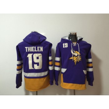 Men's Minnesota Vikings #19 Adam Thielen Purple All Stitched NFL Hoodie Sweatshirt Men's Minnesota Vikings #19 Adam Thielen Purple All Stitched NFL Hoodie Sweatshirt