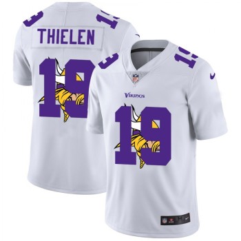 Men's Minnesota Vikings #19 Adam Thielen White Shadow Logo Limited Stitched Jersey Men's Minnesota Vikings #19 Adam Thielen White Shadow Logo Limited Stitched Jersey