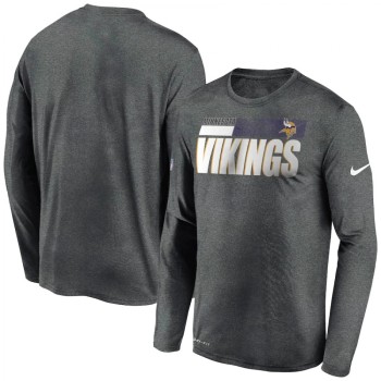 Men's Minnesota Vikings 2020 Grey Sideline Impact Legend Performance Long Sleeve T-Shirt Men's Minnesota Vikings 2020 Grey Sideline Impact Legend Performance Long Sleeve T-Shirt