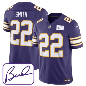 Men's Minnesota Vikings #22 Harrison Smith Purple 2023 F.U.S.E. Bud Grant patch Limited Stitched Jersey Men's Minnesota Vikings #22 Harrison Smith Purple 2023 F.U.S.E. Bud Grant patch Limited Stitched Jersey
