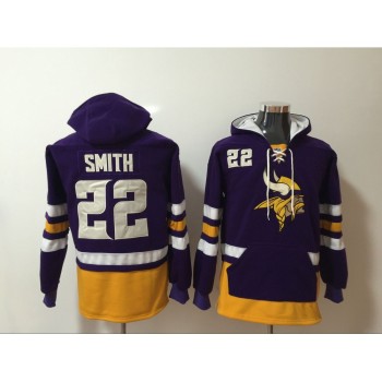 Men's Minnesota Vikings #22 Harrison Smith Purple All Stitched NFL Hoodie Sweatshirt Men's Minnesota Vikings #22 Harrison Smith Purple All Stitched NFL Hoodie Sweatshirt