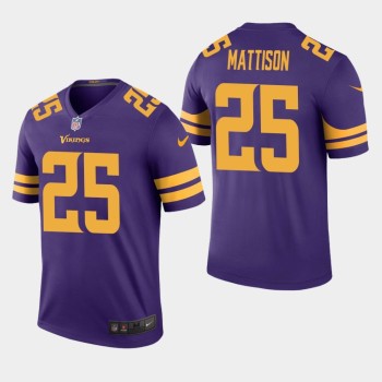 Men's Minnesota Vikings #25 Alexander Mattison Purple Color Rush Limited NFL Stitched Jersey Men's Minnesota Vikings #25 Alexander Mattison Purple Color Rush Limited NFL Stitched Jersey