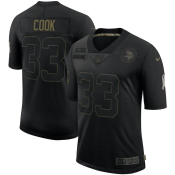 Men's Minnesota Vikings #33 Dalvin Cook 2020 Black Salute To Search Limited Jersey Men's Minnesota Vikings #33 Dalvin Cook 2020 Black Salute To Search Limited Jersey