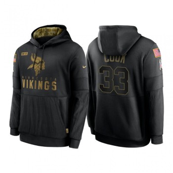 Men's Minnesota Vikings #33 Dalvin Cook 2020 Black Salute to Service Sideline Performance Pullover Hoodie Men's Minnesota Vikings #33 Dalvin Cook 2020 Black Salute to Service Sideline Performance Pullover Hoodie