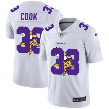 Men's Minnesota Vikings #33 Dalvin Cook White Shadow Logo Limited Stitched Jersey Men's Minnesota Vikings #33 Dalvin Cook White Shadow Logo Limited Stitched Jersey