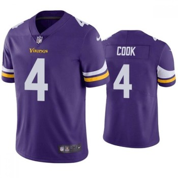 Men's Minnesota Vikings #4 Dalvin Cook Purple Vapor Untouchable Stitched Jersey Men's Minnesota Vikings #4 Dalvin Cook Purple Vapor Untouchable Stitched Jersey