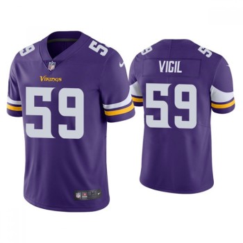 Men's Minnesota Vikings #59 Nick Vigil Purple Vapor Untouchable Limited Stitched Jersey Men's Minnesota Vikings #59 Nick Vigil Purple Vapor Untouchable Limited Stitched Jersey