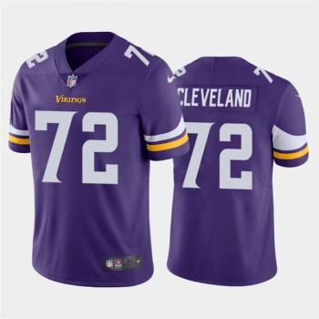 Men's Minnesota Vikings #72 Ezra Cleveland Purple Vapor Untouchable Limited Stitched NFL Jersey Men's Minnesota Vikings #72 Ezra Cleveland Purple Vapor Untouchable Limited Stitched NFL Jersey