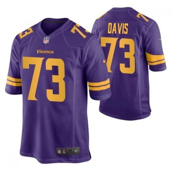 Men's Minnesota Vikings #73 Jesse Davis Purple Color Rush Stitched Jersey Men's Minnesota Vikings #73 Jesse Davis Purple Color Rush Stitched Jersey
