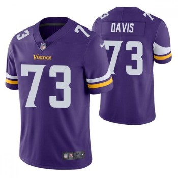 Men's Minnesota Vikings #73 Jesse Davis Purple Vapor Untouchable Stitched Jersey Men's Minnesota Vikings #73 Jesse Davis Purple Vapor Untouchable Stitched Jersey