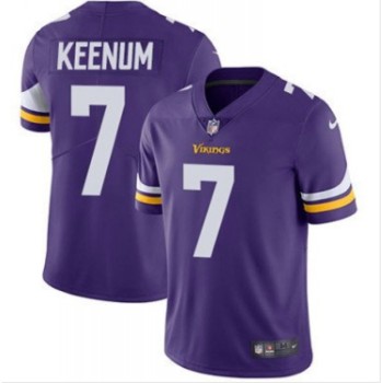 Men's Minnesota Vikings #7 Case Keenum Purple Vapor Untouchable Limited Stitched NFL Jersey Men's Minnesota Vikings #7 Case Keenum Purple Vapor Untouchable Limited Stitched NFL Jersey