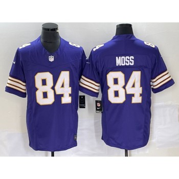 Men's Minnesota Vikings #84 Randy Moss Purple 2023 F.U.S.E. Vapor Untouchable Limited Stitched Jersey Men's Minnesota Vikings #84 Randy Moss Purple 2023 F.U.S.E. Vapor Untouchable Limited Stitched Jersey