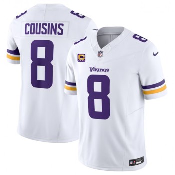 Men's Minnesota Vikings #8 Kirk Cousins White 2023 F.U.S.E. With 4-Star C Patch Vapor Untouchable Limited Stitched Jersey Men's Minnesota Vikings #8 Kirk Cousins White 2023 F.U.S.E. With 4-Star C Patch Vapor Untouchable Limited Stitched Jersey