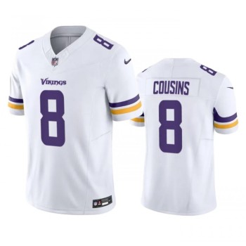 Men's Minnesota Vikings #8 Kirk Cousins White 2023 F.U.S.E. Vapor Untouchable Stitched Jersey Men's Minnesota Vikings #8 Kirk Cousins White 2023 F.U.S.E. Vapor Untouchable Stitched Jersey