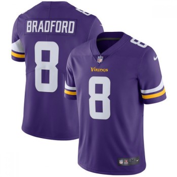 Men's Minnesota Vikings #8 Sam Bradford Purple Vapor Untouchable Limited Stitched NFL Jersey Men's Minnesota Vikings #8 Sam Bradford Purple Vapor Untouchable Limited Stitched NFL Jersey