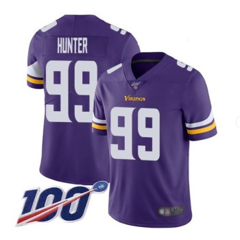 Men's Minnesota Vikings #99 Danielle Hunter 2019 100th Season Purple Vapor Untouchable Limited NFL Stitched Jersey Men's Minnesota Vikings #99 Danielle Hunter 2019 100th Season Purple Vapor Untouchable Limited NFL Stitched Jersey
