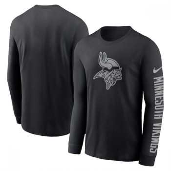 Men's Minnesota Vikings Black Long Sleeve T-Shirt Men's Minnesota Vikings Black Long Sleeve T-Shirt