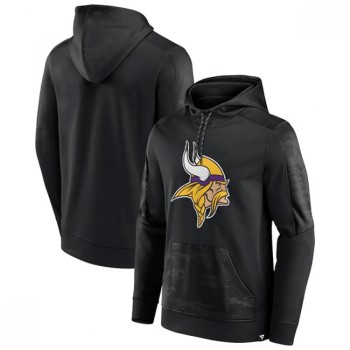 Men's Minnesota Vikings Black On The Ball Pullover Hoodie Men's Minnesota Vikings Black On The Ball Pullover Hoodie