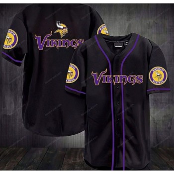 Men's Minnesota Vikings Black Stitched Jersey