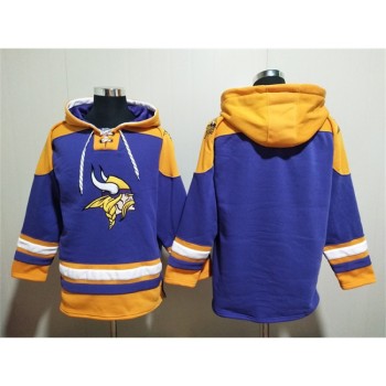 Men's Minnesota Vikings Blank Purple/Yellow Ageless Must-Have Lace-Up Pullover Hoodie Men's Minnesota Vikings Blank Purple/Yellow Ageless Must-Have Lace-Up Pullover Hoodie