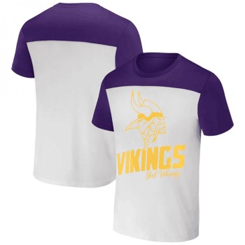 Men's Minnesota Vikings Cream/Purple x Darius Rucker Collection Colorblocked T-Shirt Men's Minnesota Vikings Cream/Purple x Darius Rucker Collection Colorblocked T-Shirt