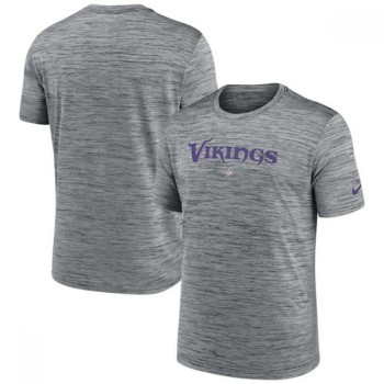 Men's Minnesota Vikings Grey Velocity Performance T-Shirt Men's Minnesota Vikings Grey Velocity Performance T-Shirt