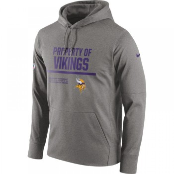 Men's Minnesota Vikings Gray Circuit Property Of Performance Pullover Hoodie