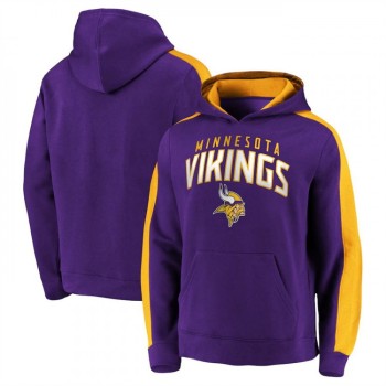 Men's Minnesota Vikings Purple Game Time Arch Pullover Hoodie Men's Minnesota Vikings Purple Game Time Arch Pullover Hoodie