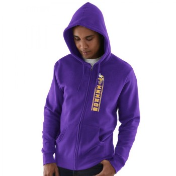 Men's Minnesota Vikings Purple Hook and Ladder Full-Zip NFL Hoodie Men's Minnesota Vikings Purple Hook and Ladder Full-Zip NFL Hoodie