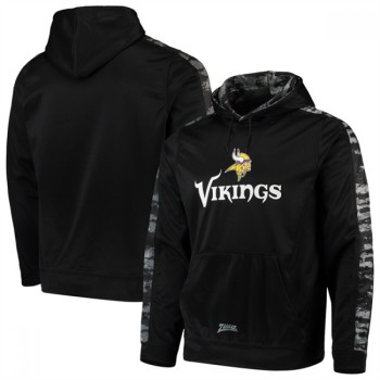 Men's Minnesota Vikings Zubaz Black Tonal Oxide Pullover Hoodie Men's Minnesota Vikings Zubaz Black Tonal Oxide Pullover Hoodie