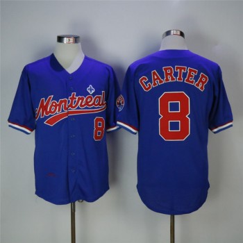 Men's Montreal Expos #8 Gary Carter Blue Cooperstown Collection Mesh Batting Practice Stitched MLB Jersey Men's Montreal Expos #8 Gary Carter Blue Cooperstown Collection Mesh Batting Practice Stitched MLB Jersey