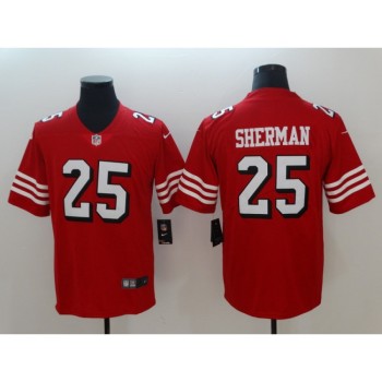 Men's NFL San Francisco 49ers #25 Richard Sherman Red 2018 Vapor Untouchable Limited Stitched NFL Jersey Men's NFL San Francisco 49ers #25 Richard Sherman Red 2018 Vapor Untouchable Limited Stitched NFL Jersey