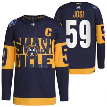 Men's Nashville Predators #59 Roman Josi 2022 Navy Stadium Series Breakaway Player Stitched Jersey