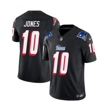 Men's New England Patriots #10 Mac Jones Black 2023 F.U.S.E. Throwback Limited Stitched Football Jersey Men's New England Patriots #10 Mac Jones Black 2023 F.U.S.E. Throwback Limited Stitched Football Jersey