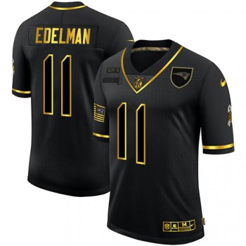 Men's New England Patriots #11 Julian Edelman 2020 Black/Gold Salute To Service Limited Stitched Jersey Men's New England Patriots #11 Julian Edelman 2020 Black/Gold Salute To Service Limited Stitched Jersey