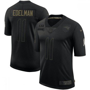 Men's New England Patriots #11 Julian Edelman 2020 Black Salute To Service Limited Stitched Jersey Men's New England Patriots #11 Julian Edelman 2020 Black Salute To Service Limited Stitched Jersey
