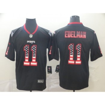 Men's New England Patriots #11 Julian Edelman Black 2018 USA Flag Color Rush Limited Fashion NFL Stitched Jersey Men's New England Patriots #11 Julian Edelman Black 2018 USA Flag Color Rush Limited Fashion NFL Stitched Jersey