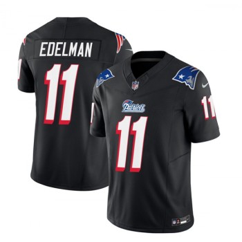 Men's New England Patriots #11 Julian Edelman Black 2023 F.U.S.E. Throwback Limited Stitched Football Jersey Men's New England Patriots #11 Julian Edelman Black 2023 F.U.S.E. Throwback Limited Stitched Football Jersey