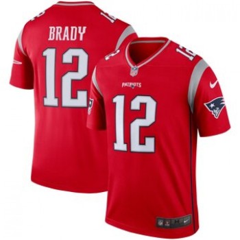 Men's New England Patriots #12 Tom Brady Red Inverted Legend Jersey Men's New England Patriots #12 Tom Brady Red Inverted Legend Jersey