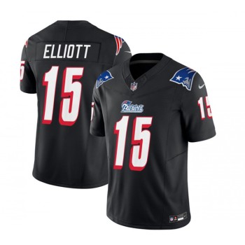 Men's New England Patriots #15 Ezekiel Elliott Black 2023 F.U.S.E. Throwback Limited Stitched Football Jersey Men's New England Patriots #15 Ezekiel Elliott Black 2023 F.U.S.E. Throwback Limited Stitched Football Jersey