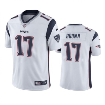 Men's New England Patriots #17 Antonio Brown White Limited Stitched NFL Jersey Men's New England Patriots #17 Antonio Brown White Limited Stitched NFL Jersey