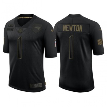 Men's New England Patriots #1 Cam Newton 2020 Black Salute To Service Limited Stitched Jersey Men's New England Patriots #1 Cam Newton 2020 Black Salute To Service Limited Stitched Jersey