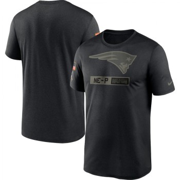 Men's New England Patriots 2020 Black Salute To Service Performance T-Shirt Men's New England Patriots 2020 Black Salute To Service Performance T-Shirt