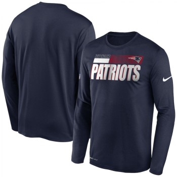 Men's New England Patriots 2020 Navy Sideline Impact Legend Performance Long Sleeve T-Shirt Men's New England Patriots 2020 Navy Sideline Impact Legend Performance Long Sleeve T-Shirt