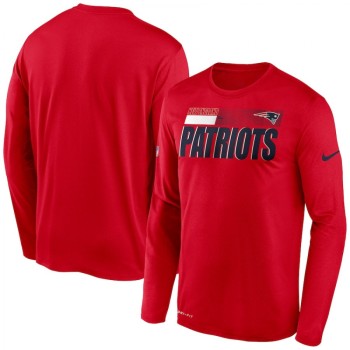 Men's New England Patriots 2020 Red Sideline Impact Legend Performance Long Sleeve T-Shirt Men's New England Patriots 2020 Red Sideline Impact Legend Performance Long Sleeve T-Shirt