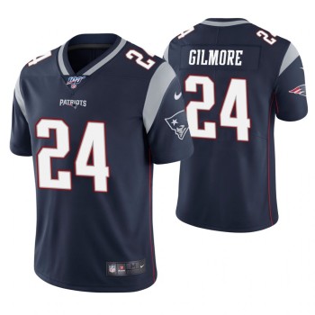 Men's New England Patriots #24 Stephon Gilmore 2019 Navy 100th season Limited Stitched NFL Jersey Men's New England Patriots #24 Stephon Gilmore 2019 Navy 100th season Limited Stitched NFL Jersey