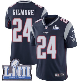 Men's New England Patriots #24 Stephon Gilmore Navy Blue Super Bowl LIII Vapor Untouchable Limited Stitched NFL Jersey Men's New England Patriots #24 Stephon Gilmore Navy Blue Super Bowl LIII Vapor Untouchable Limited Stitched NFL Jersey