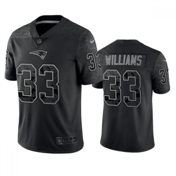 Men's New England Patriots #33 Joejuan Williams Black Reflective Limited Stitched Football Jersey Men's New England Patriots #33 Joejuan Williams Black Reflective Limited Stitched Football Jersey